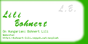 lili bohnert business card